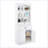 Bathroom Storage Cabinet with Two Doors, Drawers, Adjustable Shelf & Three Open Shelves