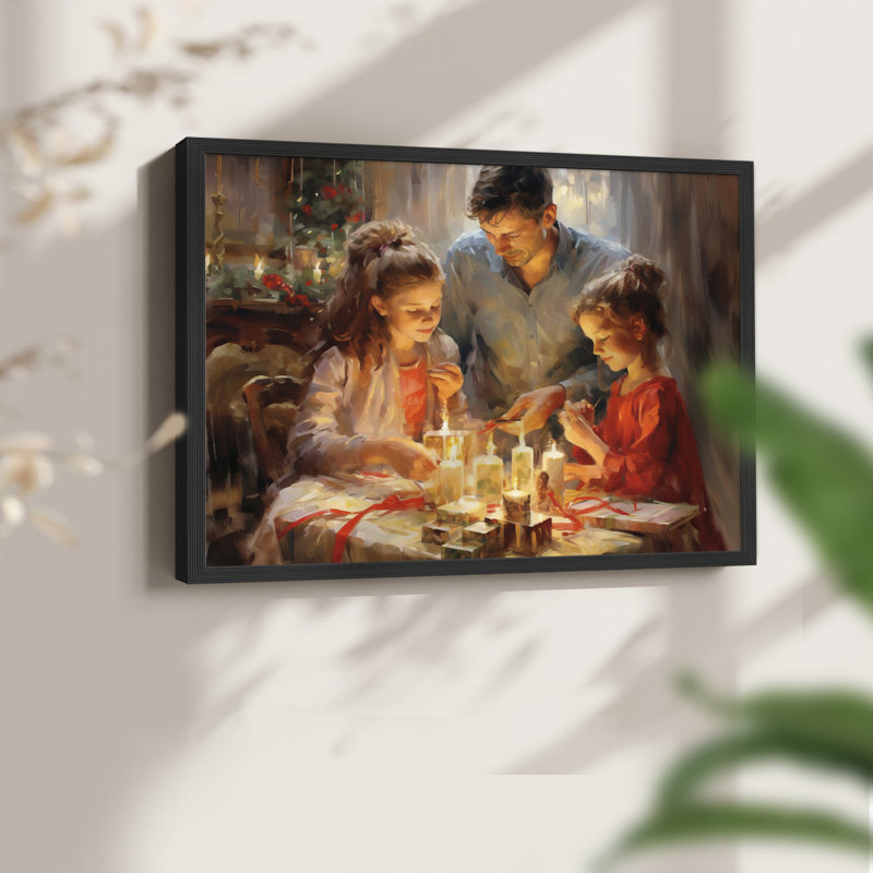 Chirstmas Art-CDXLIII -Framed Print - Restickable, Noir, noir, noir, noir, H 16 po x l 20 po