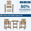 Ensemble de 2 tabourets de bar en PEHD imperméables à grain de bois pour l'extérieur, ensemble de 2 chaises Adirondack à hauteur de comptoir de 27,7 po avec dossier large ergonomique, accoudoirs et repose-pieds, sièges de bar de patio - brun (2 draps / boîte)-130552009