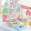 Colorful wooden marble run - ball run