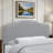 Argus Gray Leather Look Queen Size Upholstered Headboard, 50.25" H X 62.76" W X 2.87" D