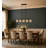 Quitman 5-Light 35" Width Gold/Black Kitchen Island Light