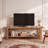 63-Inch Solid Wood TV Stand for 55/65/75-Inch TV, Farmhouse Entertainment Center with Storage Shelves