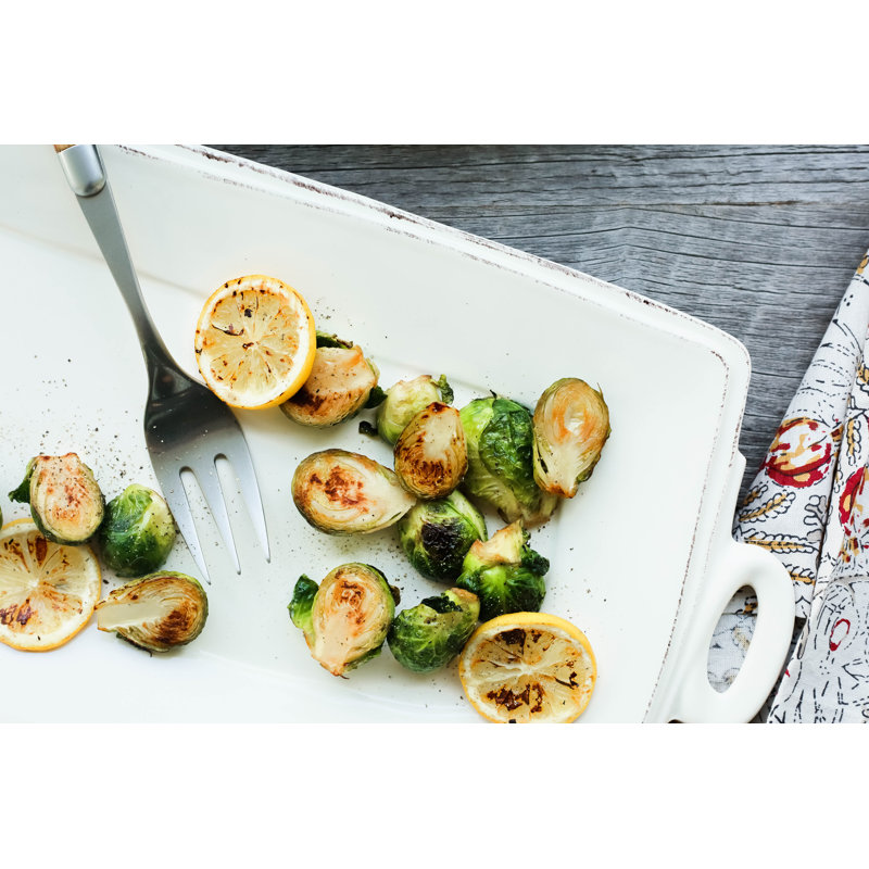 Lastra Stoneware Platter, White