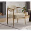 Chaises de salle à manger confortables et beiges, cuir PU et structure en fer, style moderne pour la maison