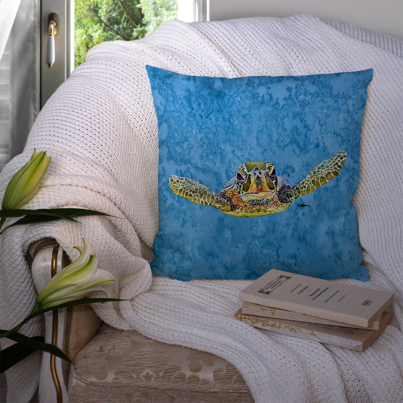 Coussin intérieur / extérieur Turtle Turtle, H 14 po x l 14 po x P 4 po, Carré