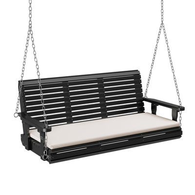 5Ft Patio Wood Porch Swing With Cushion