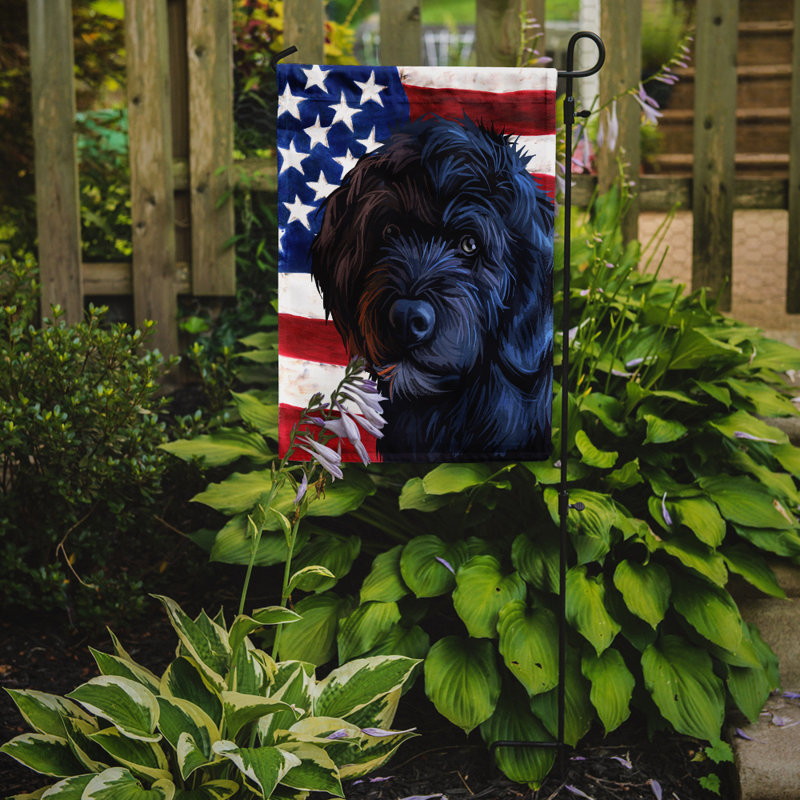 Polyester à 2 côtés 15 x 11 po drapeau de jardin, Chien d'eau portugais