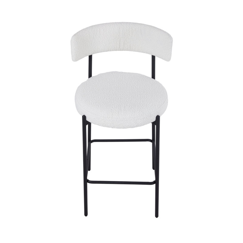 Caydan 98.5cm Upholstered Bar Stool with Metal Frame