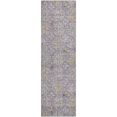 Premium Machine Washable Prisco Lavender Rug