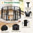 Foldable Dog Playpen Pet Fence with Door