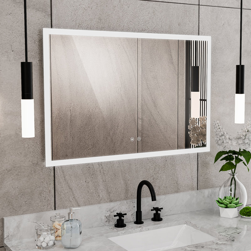 Miroir rectangulaire lumineux H 24 po x l 36 po Brilliance
