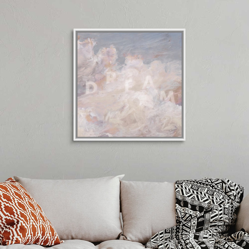«Daydream Neutral 04» par Lisa Audit - reproduction d'art, Toile blanche encadrée, H 32 po x l 32 po x P 1,75 po