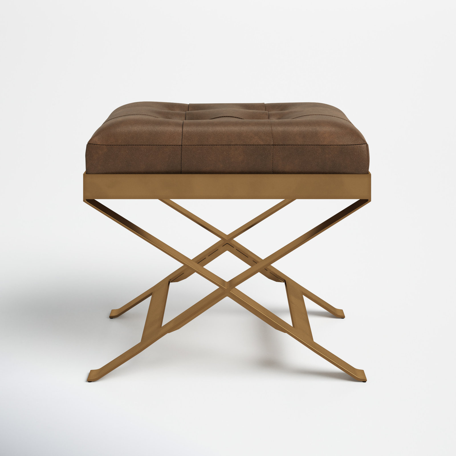 Phipps Genuine Leather Vanity Stool