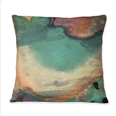 Coussin Turquoise Waves In Paradise VI - Abstract Abstract