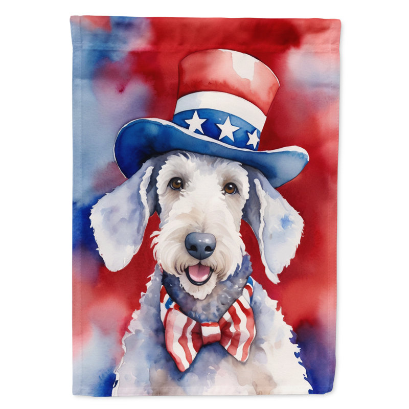 Drapeau patriotique du jardin américain, Bedlington Terrier