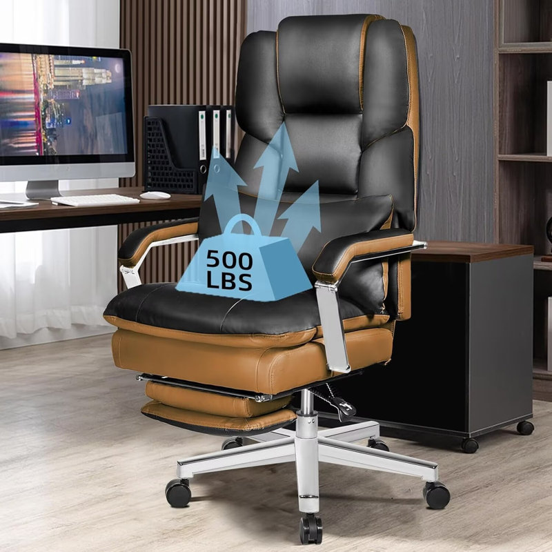 Chaise de bureau inclinable avec repose-pieds Mahleah