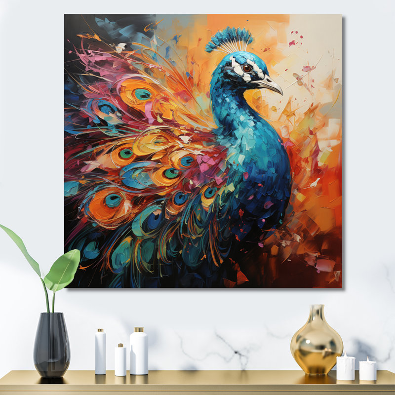 Keevon Peacock Expressionist Portrait I - reproduction, 44" H x 44" W, Toile tendue