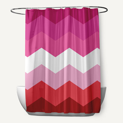 Rideau de douche en polyester à chevrons
