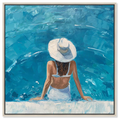 Poolside Couture Canvas Modern Beach Art by Art Remedy