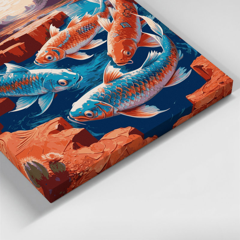 Art mural sur toile 30 "Southwestern Animals", H 8 po x l 10 po