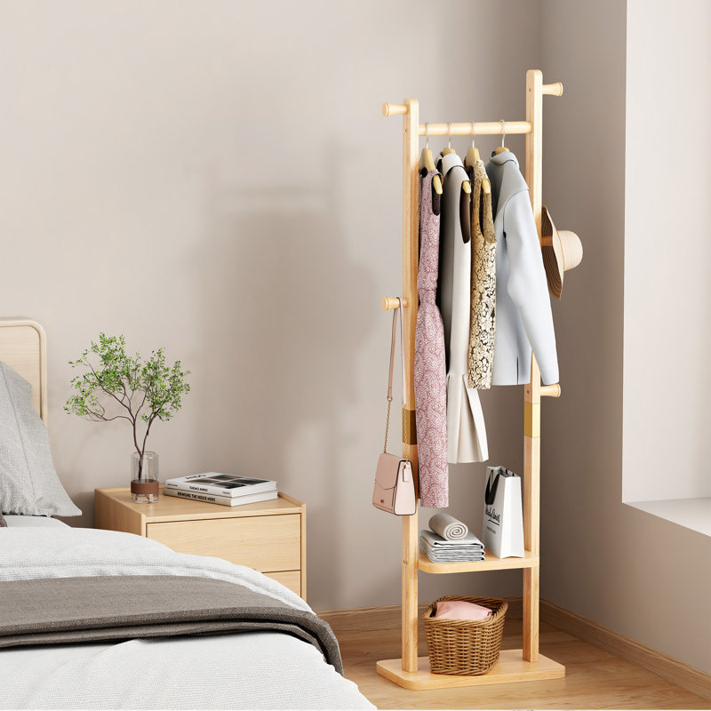 Porte-manteaux en bois massif, robuste et écologique, facile à assembler, esthétique, pouvant être placé dans la chambre, l'entrée ou le salon.