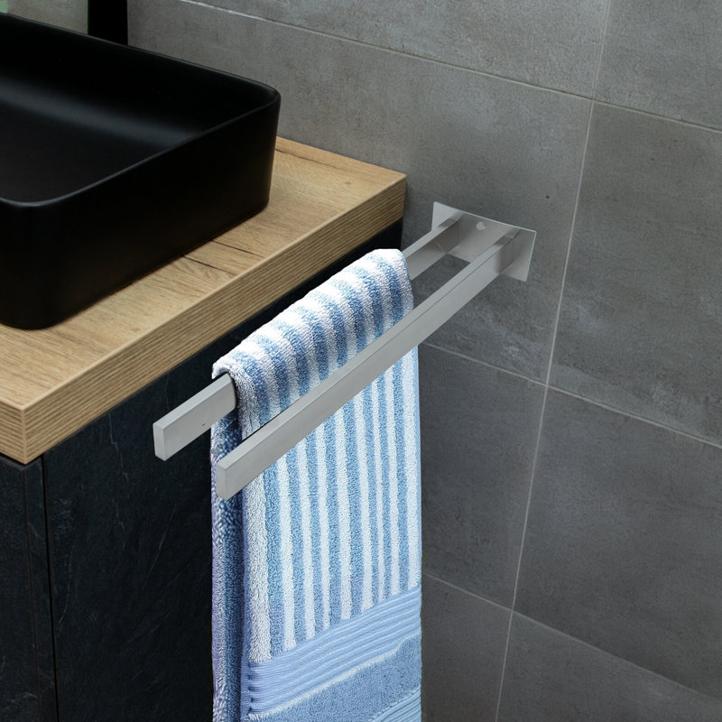 Scheibe Wall Towel Rack, Silver colors