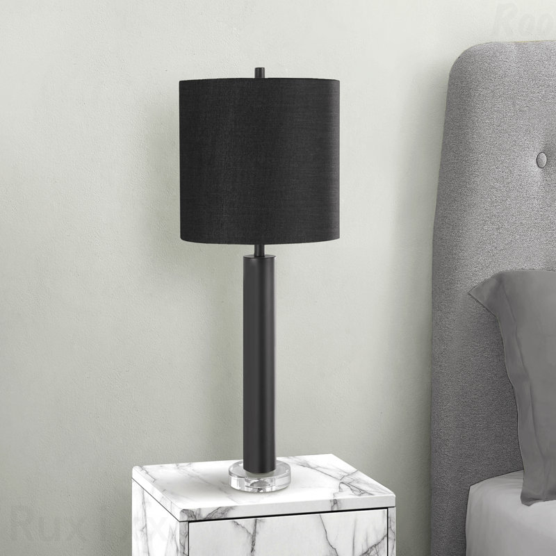 Table Lamp - 28"H, Black Metal Frame