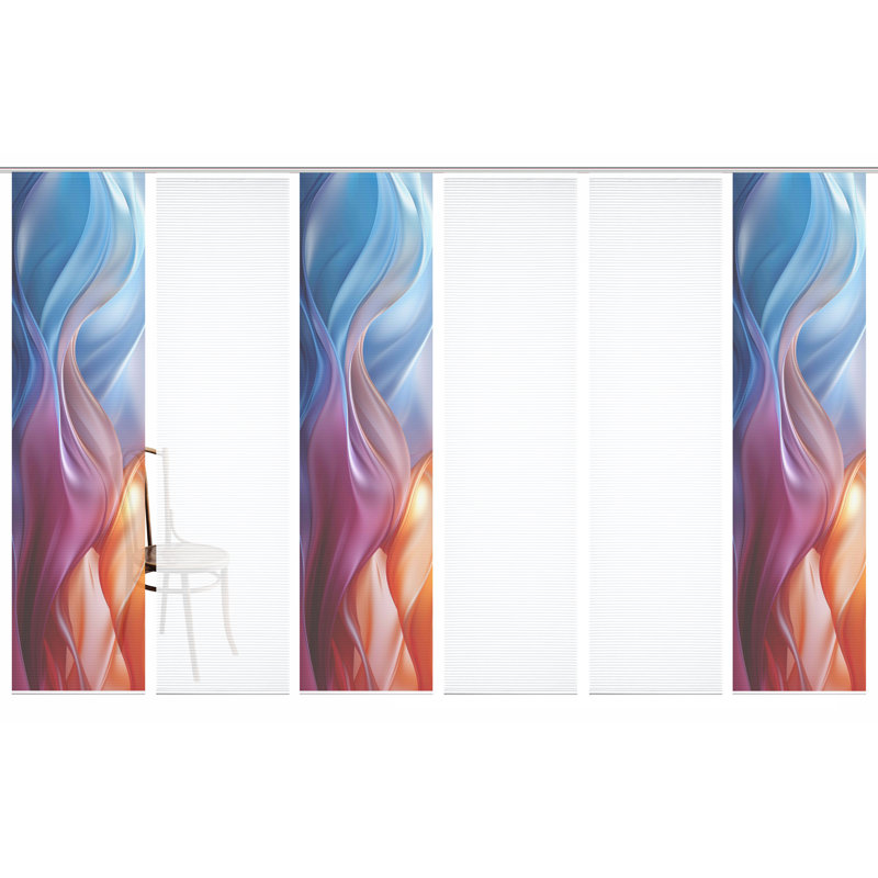Semi Sheer Sliding Panel, Multicoloured