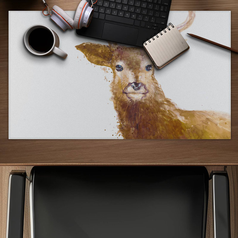 Abstract deer - 14.00"x24.25" Desk mat