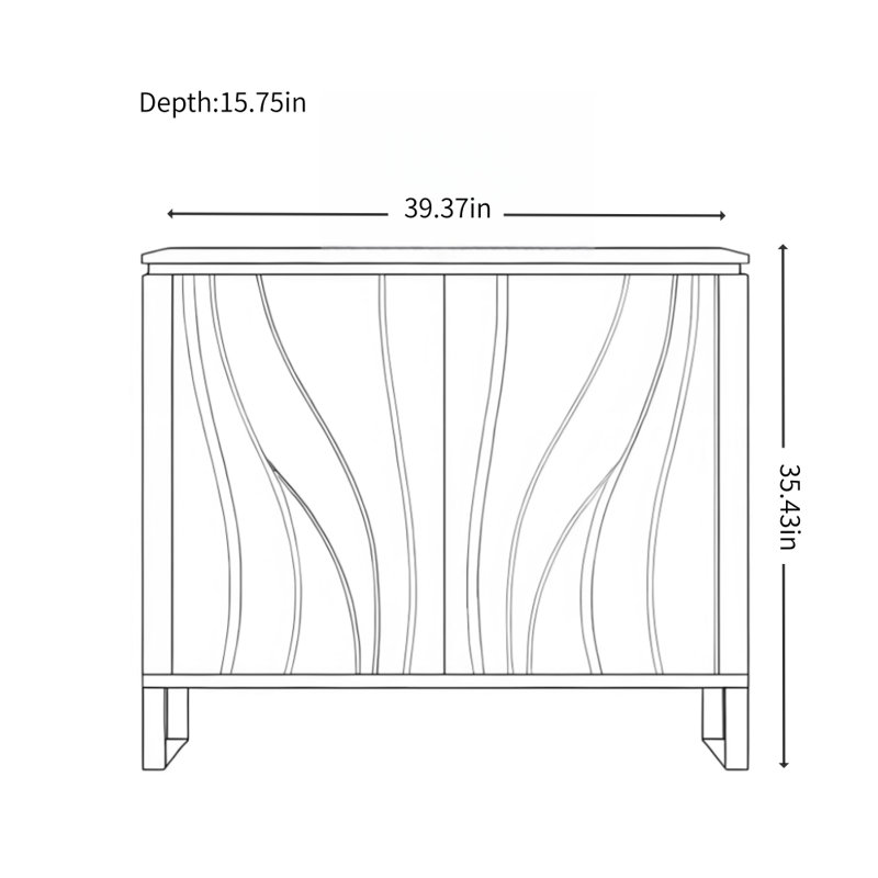 Commode d'appoint italienne de luxe minimaliste, Gris
