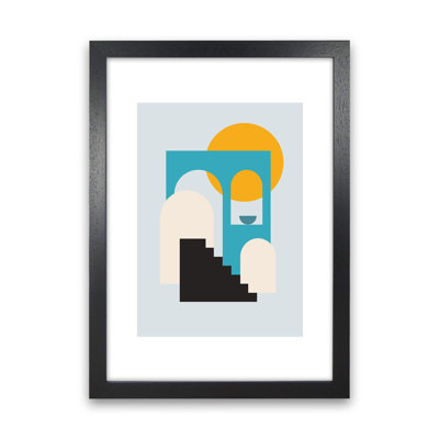 Mita Teal Stairs To Sun N5 by Pixy Paper - Print