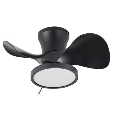 Laurenzo 22'' Blade LED Flush Mount Ceiling Fan with Remote Control and Light Kit Included