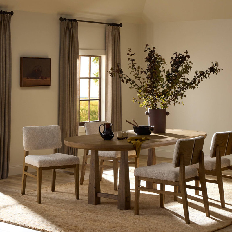 Godric Oval Extension Dining Table-Drifted Oak Veneer