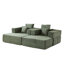 Canapé d'angle modulaire en forme de L, convertible 2 en 1, 2 places en mousse, accoudoirs amovibles avec poches de rangement, 2 coussins de dossier et 2 coussins décoratifs pour salon-1528849880-1528849881
