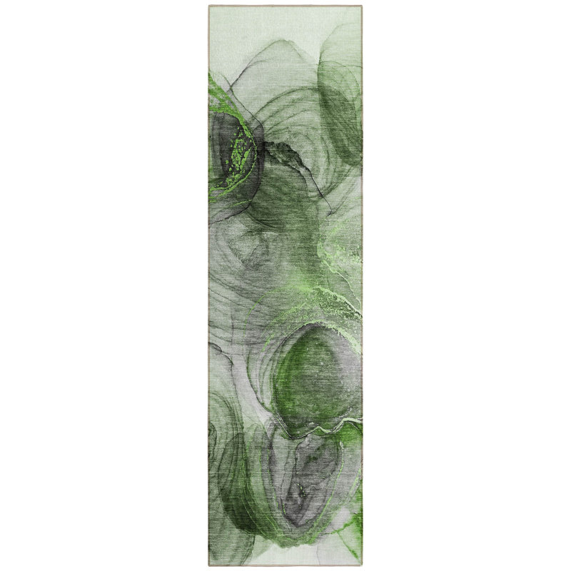 Tapis de couloir extérieur vert 8 po