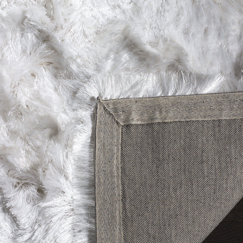 Morrell Shag Hand Tufted Performance Solid Color Rug, Square 8'