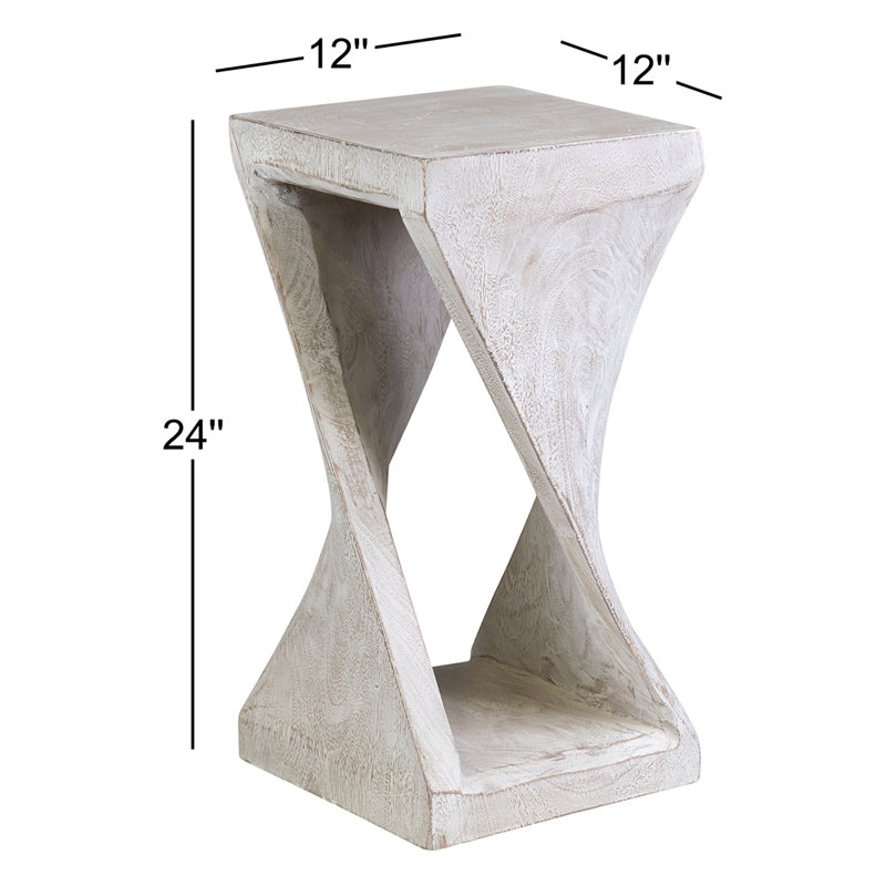 Cinderford Solid Wood End Table, Brown, 25" H x 12" W x 12" D