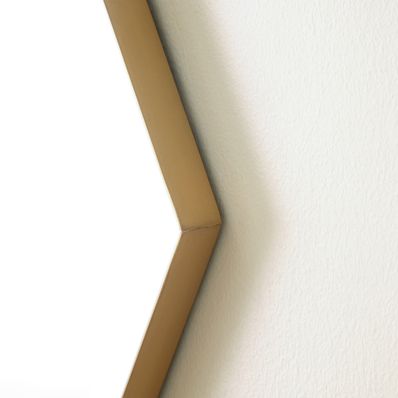 Elongated Diamond Mirror-Brass