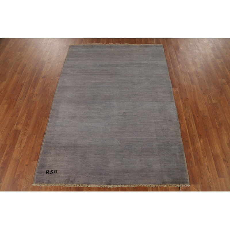 Gray Gabbeh Modern Accent Rug 4x6