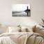 Art mural sur toile phare noir et blanc sur une côte rocheuse en brouillard-1751588089