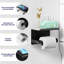 Porte-papier hygiénique noir mat avec tablette, fixation murale auto-adhésive, acier inoxydable antirouille, convient aux méga rouleaux