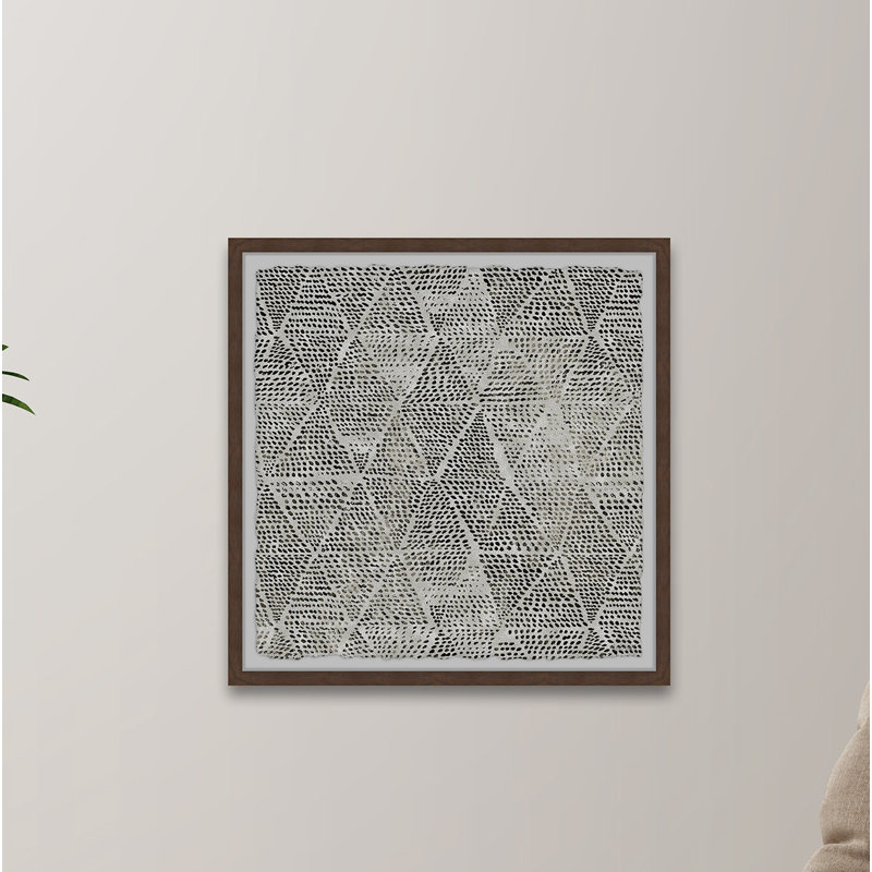 Black Triangles - Single Picture Frame Print, 81cm H x 81cm W x 3.81cm D