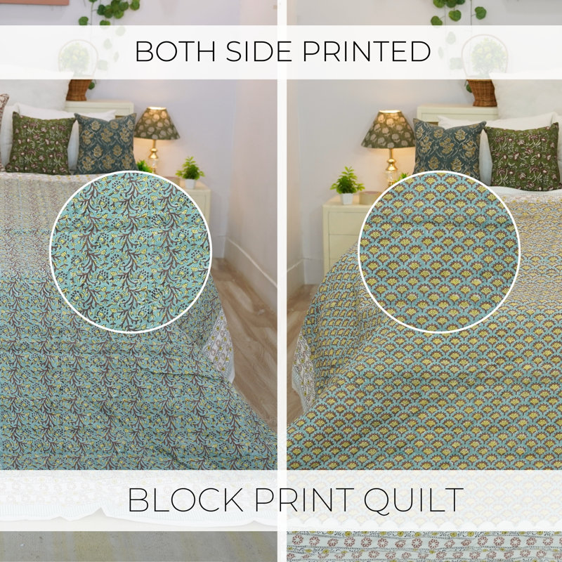 Literie bohème de luxe à motif floral en tissu imprimé Fab Fabine pour chambre et canapé, King Us, Vert/brun