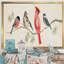 «Chickadee and Red Farmhouse Bird on Branch», reproduction d'art sur toile-48346413-48346412