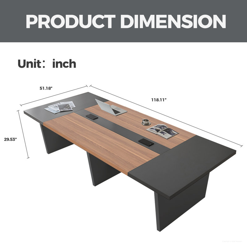 Table de conférence moderne et ergonomique - Design spacieux, durable et polyvalent