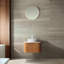 Meuble-lavabo mural 24 po avec lavabo en céramique, armoire de rangement pré-assemblée, comptoir en marbre artificiel blanc, robinet non inclus,-499031618