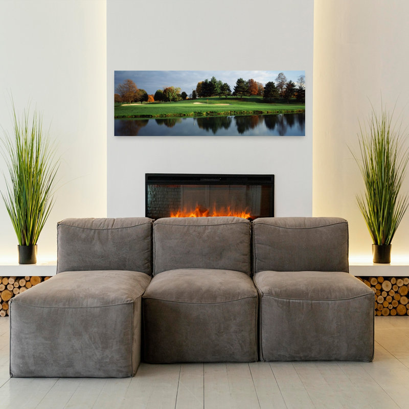 Pond in a golf course Westwood Golf Course Vienna Fairfax County Virginia USA 1 Piece Wrapped Canvas Panoramic Wall Art