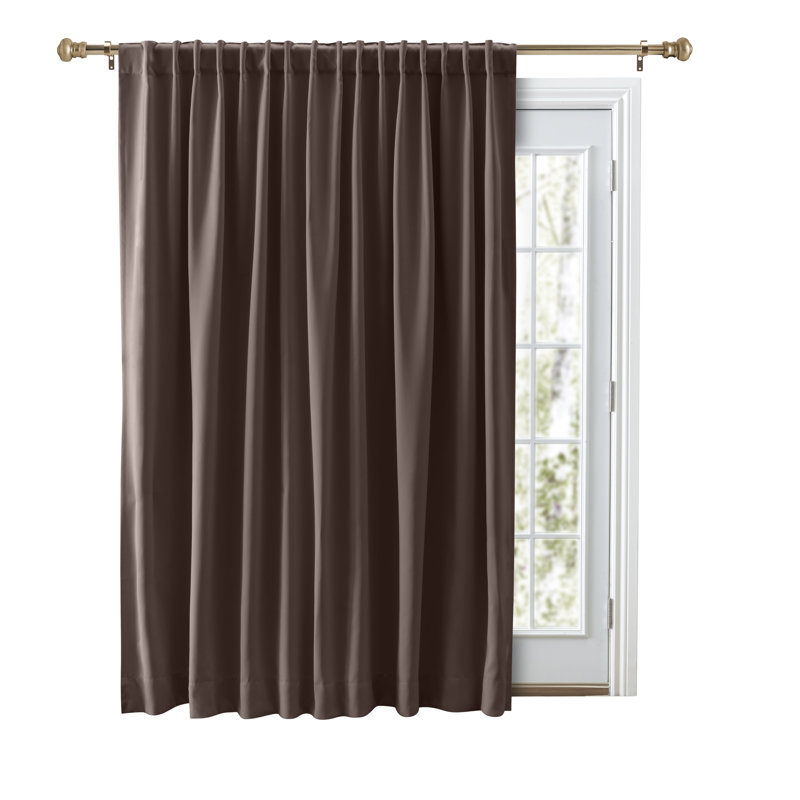 Beretta Blackout Curtain Single Panel, Espresso