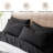Southshore Fine Linens Vilano Springs Extra Deep Pocket 6-Piece Sheet Set, Ultra Soft Double-Brushed 110 GSM Microfiber Bedding, 21-Inch Deep Pocket, 4 Pillowcases, King, Black-86340224-86340212